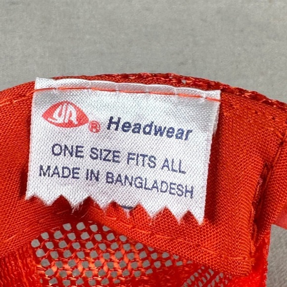 Vintage Farmrail Mesh Back Trucker Hat Orange Snapback Cap foam Western retro - Picture 3 of 7